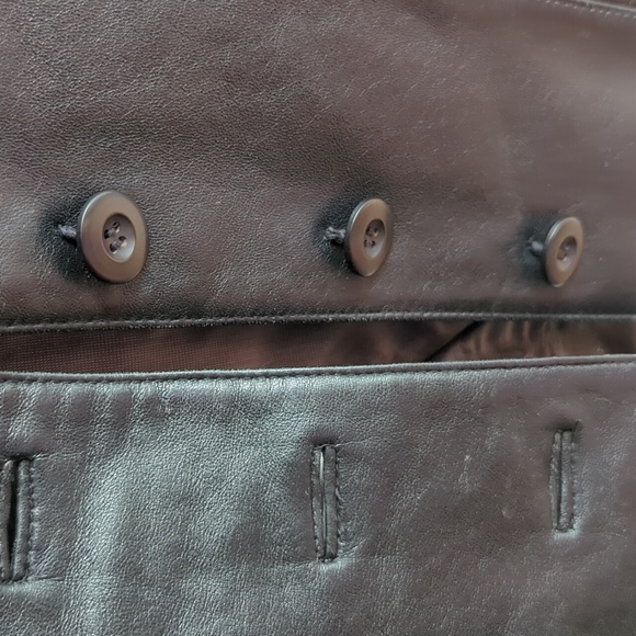 Wilsons Black Genuine Leather Blazer Jacket Size Medium - Picture 8 of 12